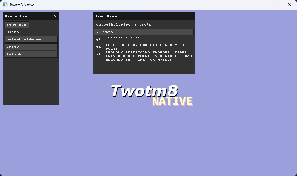Screenshot of Twotm8-native